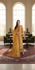 Dhanak Embroidered 3-Piece Suit